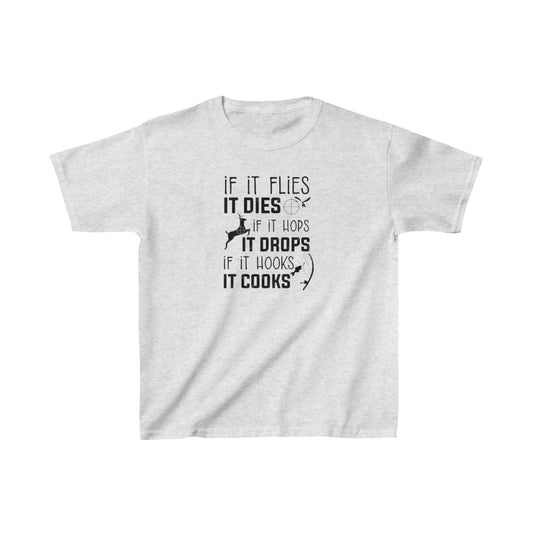 If It Flies It Dies Kids T-Shirt