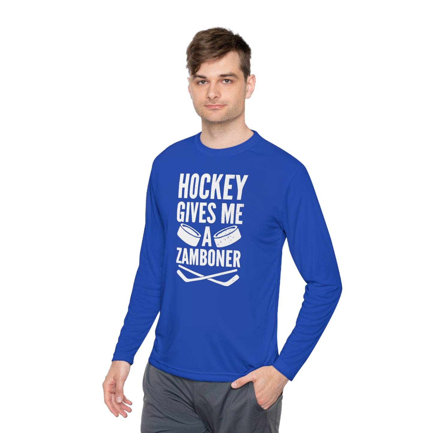 Hockey Gives Me A Zamboner Lightweight Long Sleeve Tee